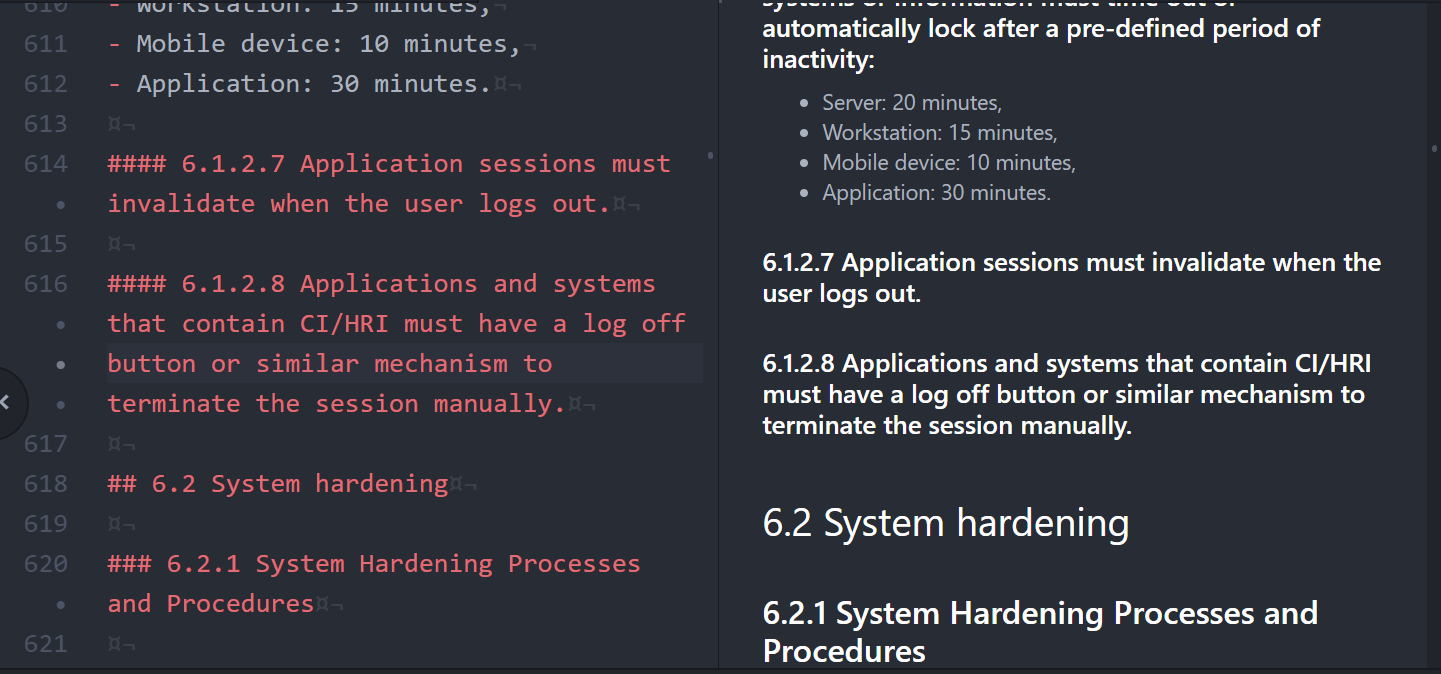 snip of atom markup input