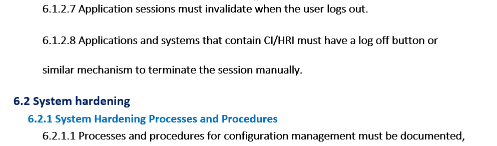 snip of word document output